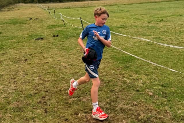 Bruno Battams on one of his daily one-mile runs during October
