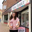 Harriet Overton outside the How Sweet shop she now owns