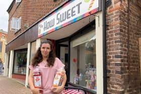 Harriet Overton outside the How Sweet shop she now owns
