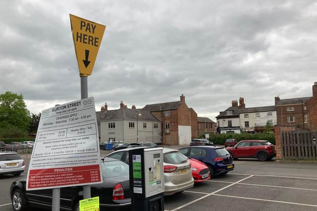 The Burton Street car park in Melton - the area at the far side (adjoining Burton Street) could be sold off by the council