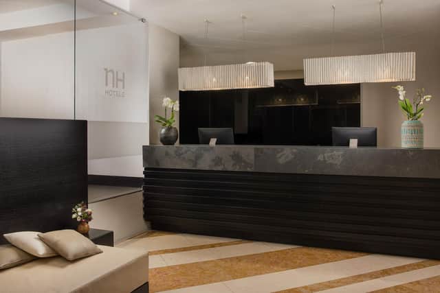 The lobby of NH Trieste, another brilliant base