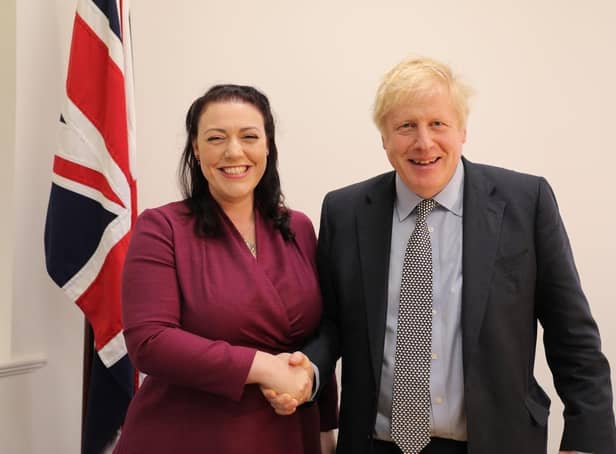 Melton MP Alicia Kearns with Prime Minister Boris Johnson pictured shortly after her General Election victory