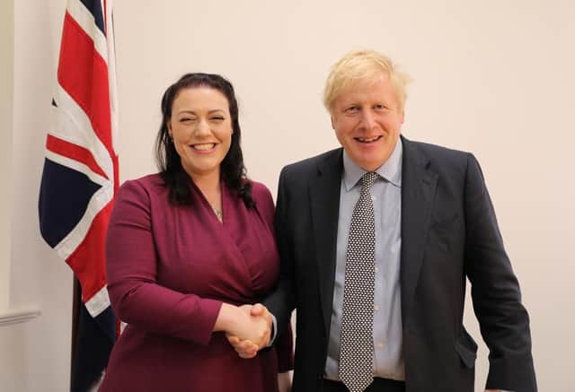 Melton MP Alicia Kearns with Prime Minister Boris Johnson pictured shortly after her General Election victory