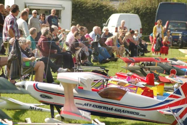 Model planes on show at a Melton Model Club event