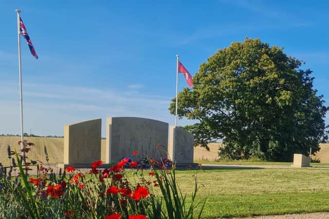 The Burrough on the Hill memorial to the 10th Battalion, the Parachute Regiment, where a service will be held on Saturday
