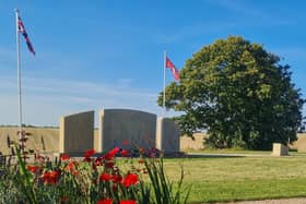 The Burrough on the Hill memorial to the 10th Battalion, the Parachute Regiment, where a service will be held on Saturday