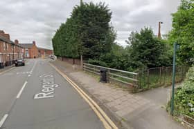 The entrance to the footpath on Regent Street, Melton Mowbray, which is to be closed for four months