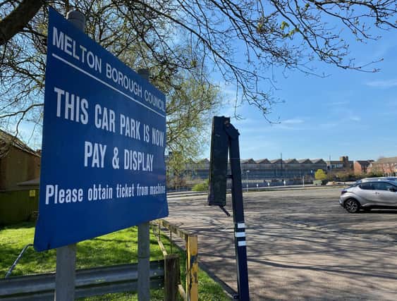 The council's Scalford Road car park in Melton Mowbray which is to be sold off for development