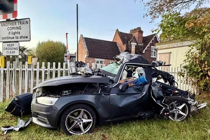 'Enquiries are ongoing to establish how the vehicle came to be on the tracks'