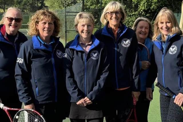 Summer BVTC Ladies II: Anita Bartys, Wendy Bland, Fran Hansford, Jo Buxton, Debbie Club, Gill Lambert.