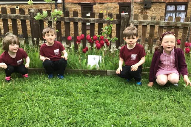 Somerby pupils see tulips flower for fallen wartime paratroopers
