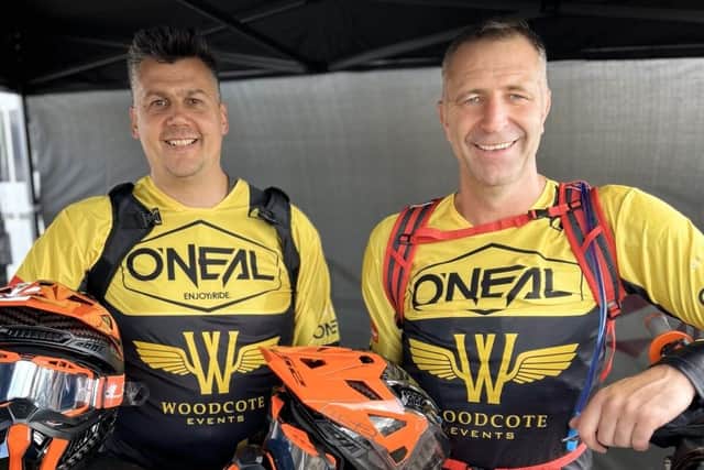 Gareth Bright & Virgil Stevenson before their practice lap on Saturday.