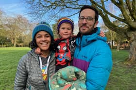 Elliott Metcalfe (5), who clocked up a marathon distance of Melton Junior Parkruns today with parents Richard and Lauren