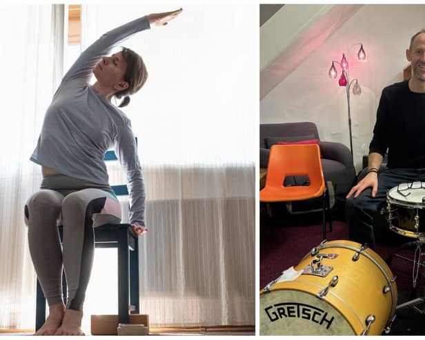 Chair yoga and music tutor Matt Lacey - two of the new activities at Pepper's - A Safe Place, in Melton