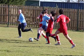 Action from Asfordby's win on Sunday.