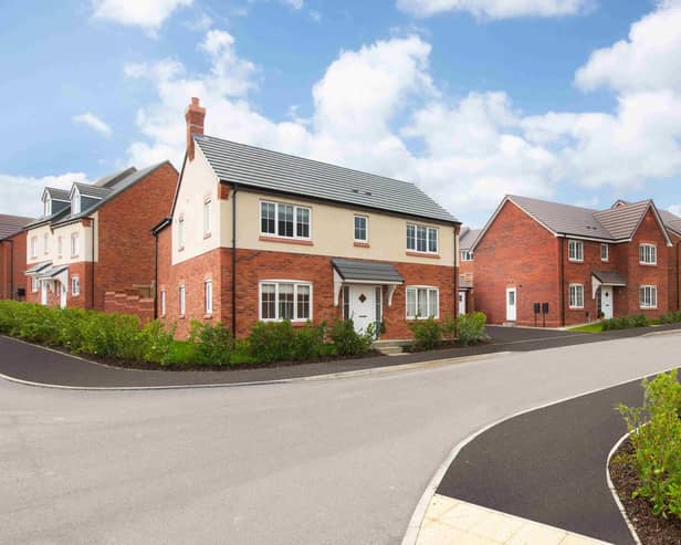 A street scene at Bellway’s Roman Gate development in Melton Mowbray.
