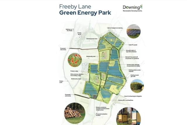 Plans for Freeby Lane Green Energy Park near Waltham