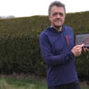 Bottesford man James Marshall shows off the RevivR, an app being promoted by the BHF to help save lives
