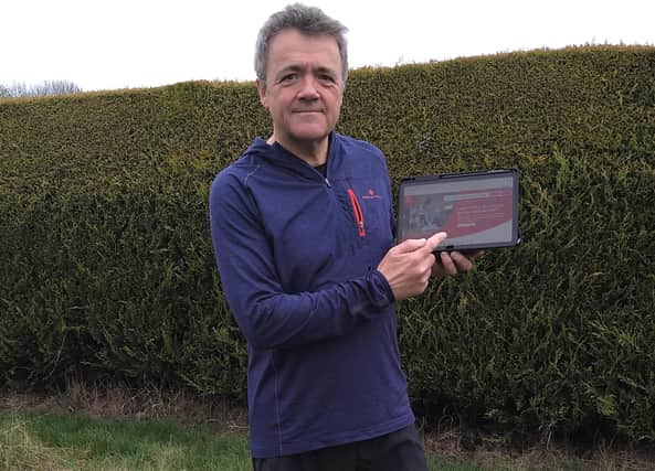 Bottesford man James Marshall shows off the RevivR, an app being promoted by the BHF to help save lives