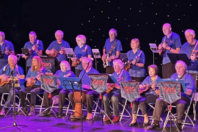 Quorn Ukelele band at the senior citizens concert at Melton Theatre