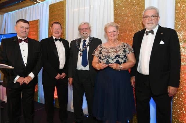 Members of Melton Mowbray Lions Club pictured at the Melton Times Achievement Awards last year - the group has been given a Platinum Jubilee award
