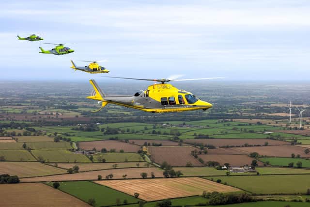 An air ambulance crew out on a local mission