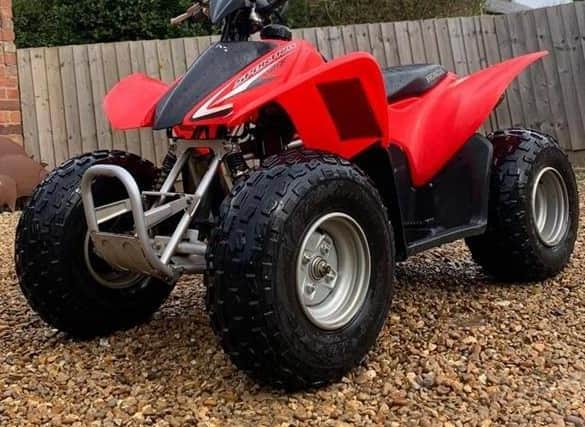 A quad bike stolen from a garage at Scalford