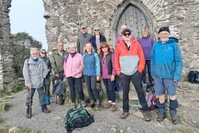 The Melton Mowbray Ramblers at Old John in Bradgate Park, during the walk to Woodhouse Eaves.