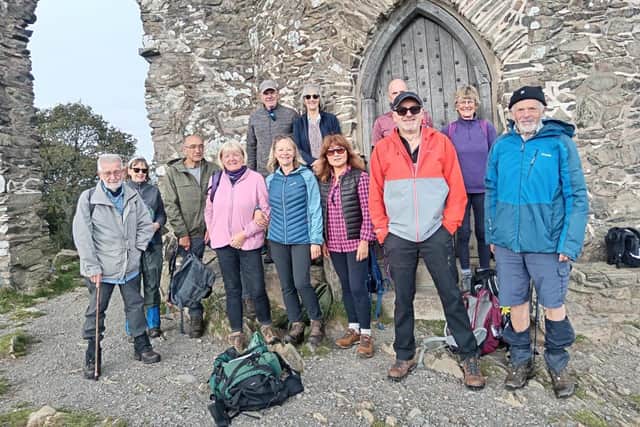 The Melton Mowbray Ramblers at Old John in Bradgate Park, during the walk to Woodhouse Eaves.