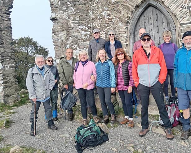 The Melton Mowbray Ramblers at Old John in Bradgate Park, during the walk to Woodhouse Eaves.