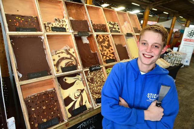 A stallholder at a previous ChocFest at Melton Mowbray