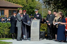 The Duke Edinburgh opens the new memorial and wellbeing garden at Leicestershire Police HQ PICTURE COPYRIGHT MATT SHORT / MATT SHORT PHOTOGRAPHY