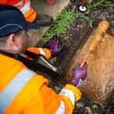 Severn Trent team clearing a blockage