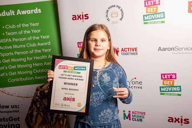 Let's Get Moving Melton Awards winners - Young Hero Award, April Brooks IMAGE SoarPhoto.co.uk