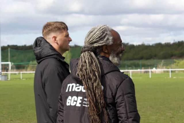 Liam Wild with joint manager Miguel Desouza.