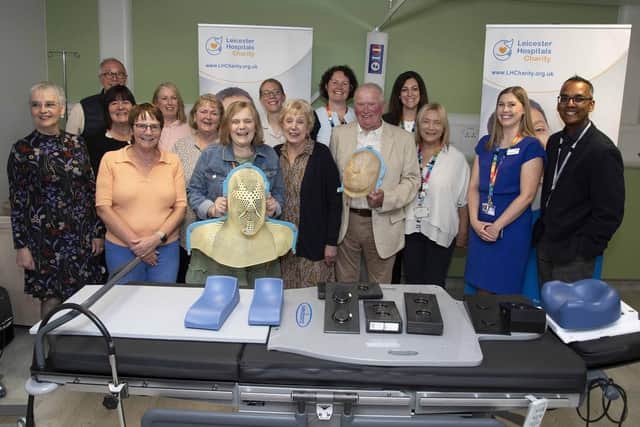 Emma Shaw Foundation founders and supports with staff from Leicester's Hospitals following the charity's donation