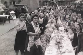 Residents in Burton Road, Melton, celebrate VE Day in May 1945