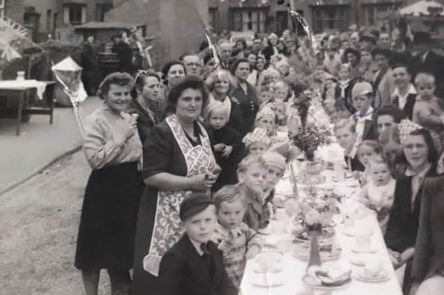 Residents in Burton Road, Melton, celebrate VE Day in May 1945