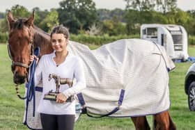 Chloé Videla celebrates her endurance race win with Charles PHOTO IndiePics Photography