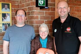 A new defibrillator is installed at the new community hall at Melton's St John The Baptist Catholic Church