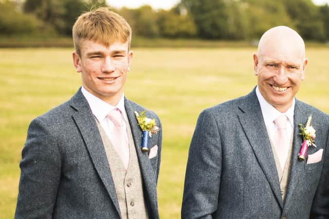 William Sercombe with his late father, Charles