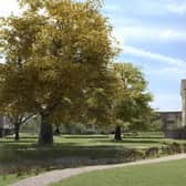 An artist's impression of what the approved dementia care home and landscaping will look like in the grounds of Pera Business Park