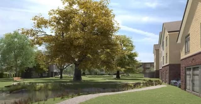 An artist's impression of what the approved dementia care home and landscaping will look like in the grounds of Pera Business Park