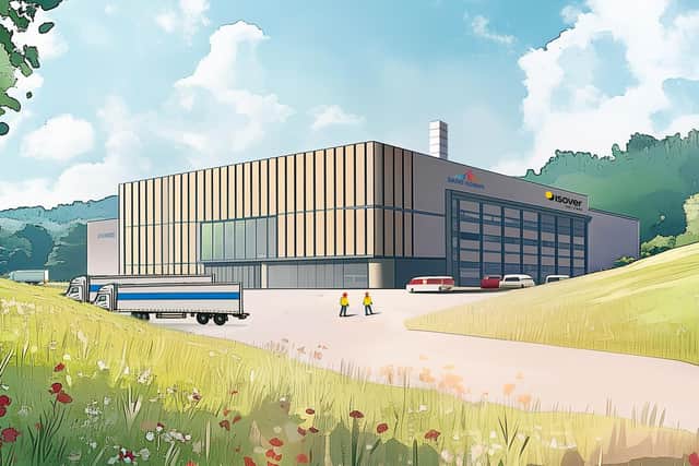 An artist's impression of what the new Saint-Gobain UK ISOVER Stone Wool Plant will look like at the site of the former Holwell Works foundry