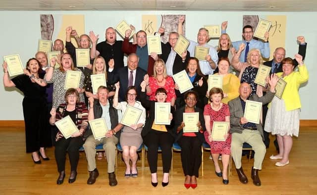 The beneficiaries of the Make It Happen funding scheme - now called Ragdale Hall Community Chest - celebrate back in 2019 on the cheque presentation night
