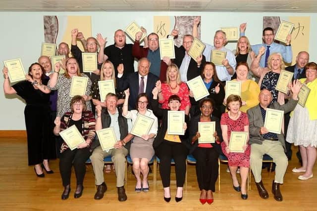 The beneficiaries of the Make It Happen funding scheme - now called Ragdale Hall Community Chest - celebrate back in 2019 on the cheque presentation night