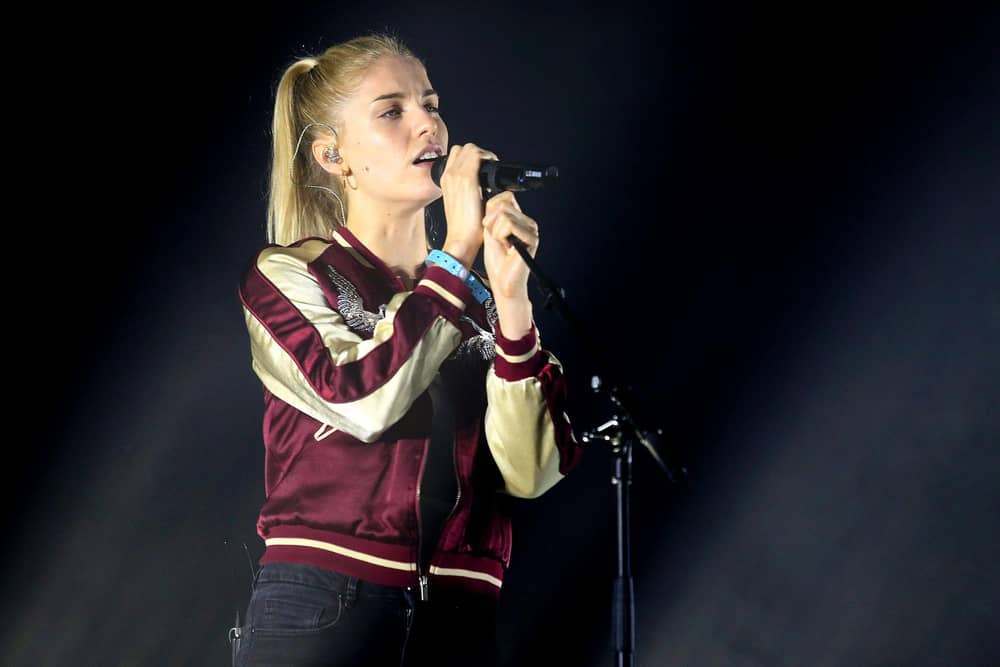 Hannah Reid of London Grammar; the Ivor Novello Award-nominated act are set to headline Latitude Festival this weekend at Henham Park, Suffolk (Credit: Getty Images)