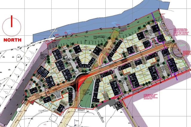 A map showing the planned development at Lake Terrace in Melton