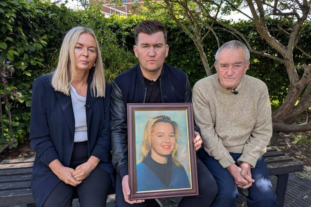 Sabrina's family: Pauline Nimmo (Sabrina's sister), Joseph Brett (Sabrina's brother), Noel Brett (Sabrina's father); courtesy of ITV Anglia