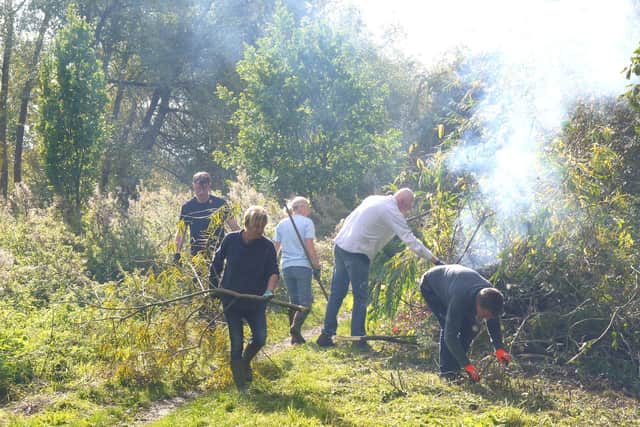 Land is cleared for a riverside park as part of the Eye Kettleby lock restoration